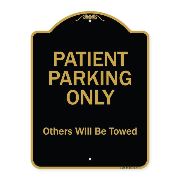 Designer Series-Patient Parking Only Others Will Be Towed, 24" x 18", BG-1824-9797